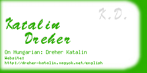 katalin dreher business card